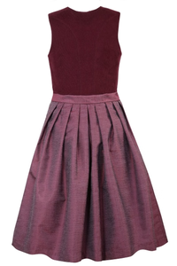 Women's Vintage Dirndl <b>Dress</b> A-Line Midi Sleeveless Square Collar Velvet With Belt <b>Elastic</b> Waist Flared Hem Autumn Style - Product Image 2