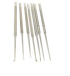 Juego de microagujas/extractores de cerumen de acero inoxidable alemán, 7 piezas, instrumentos quirúrgicos ORL, aprobado por CE, juego manual de microagujas/extractores de cerumen - Product Image 5