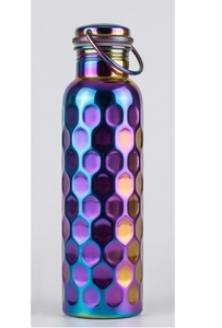 ขวดน้ำทองแดงแท้ลายรังผึ้ง พกพาสะดวก ดีไซน์มินิมอล - Product Image 3