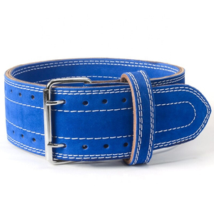 Wholesale Leather Weightlifting Power <b>Belt</b> with Steel Buckle, Heavy Duty Non-Slip Adjustable Support for Gym, Powerlifting - Product Image 1