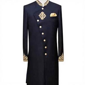 Traje de Novio Salwar Kameez para Hombre, Estilo Pakistaní e Indio, con Bordado Zari, Traje Tradicional para Boda, Atuendo Étnico de Lujo - Product Image 1