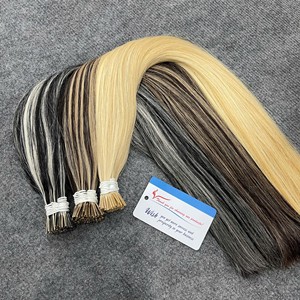 ผมต่อแบบเคราติน I-Tip เกรด Super Double Drawn Remy ผมแท้เวียดนาม เรียงเกล็ดผมอย่างเป็นธรรมชาติ ขายส่ง สีธรรมชาติ เงางาม เรียบลื่น - Product Image 5