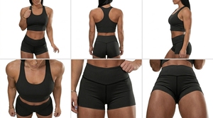Ensemble Athlétique Premium pour Femme : Soutien-Gorge de Sport à Séchage Rapide et Short de Fitness – Tenue de Sport - Product Image 6