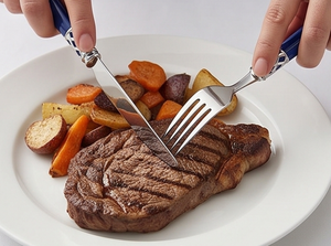 Ensemble de couverts de luxe en argent avec manches bleus pour la maison, les restaurants, les hôtels, les réceptions et une présentation de table élégante - Product Image 5