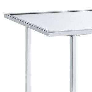 Angwin Faux <b>Marble</b> and Chrome <b>Console</b> <b>Table</b> with Mirrored Finish - Product Image 3