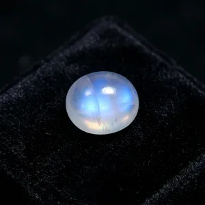 Piedra Preciosa Natural de Piedra Lunar Arcoíris AAA+ en Forma de Cabujón de 6x3mm, Certificada por Terceros - Product Image 5