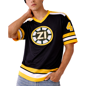 เสื้อฟุตบอลอเมริกันแบบตาข่ายน้ำหนักเบาสำหรับทุกเพศ สไตล์สตรีทแวร์ สีดำ เสื้อฟุตบอล OEM สกรีนโลโก้ตามสั่ง สั่งซื้อจำนวนมาก - Product Image 6