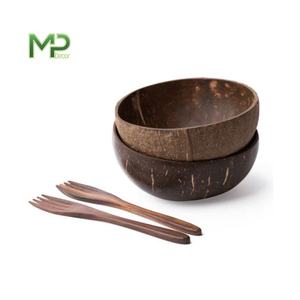 Customized Eco-Friendly Polished Coconut Shell <b>Bowl</b> Natural Wood Salad Fruit <b>Mixing</b> <b>Bowl</b> Custom Logo Personalized Kitchenware - Product Image 3