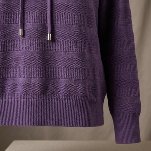 Pull à capuche en tricot texturé de style décontracté (P8T26102) - Product Image 5