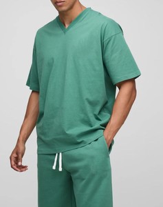 Ensemble de t-shirts pour hommes, tenue en coton tendance en deux pièces, vêtements décontractés pour hommes, coupe ample, doux, confortable, respirant, style streetwear - Product Image 2