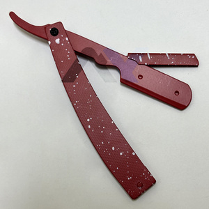 Maquinilla de Afeitar Nueva de Alta Calidad, de Acero Inoxidable, con Bloqueo de Seguridad, Soporte para Cuchillas de Una Sola Filo, Color Rojo, Herramienta para Barbería - Product Image 6