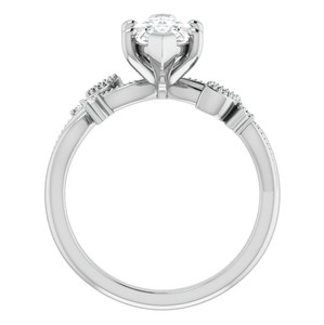 Anillo de Compromiso de Moissanita con Corte Marquesa de 12x6mm, Plata de Ley 925, Chapado en Oro, Engaste de Garras, para Promesa Nupcial, Boda, Aniversario - Product Image 4