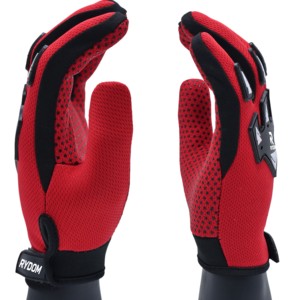 Guantes de Carreras de Dedo Completo Rojos Antideslizantes para Actividades al Aire Libre, Unisex, Resistentes, Anti-Impacto, para Mecánicos, Transpirables - Product Image 4