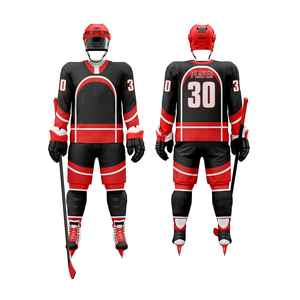 Uniforme de Hockey sobre Hielo - Personalizado con Impresión, 100% Poliéster, Transpirable, de Secado Rápido, Tela de Malla, Unisex para Adultos, Nombre del Equipo, Logotipo y Posiciones Personalizados - Product Image 6