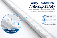Barre d'appui blanche pour salle de bain, 24 pouces |   Barre de sécurité murale pour douche, matériel d'accessibilité pour personnes handicapées