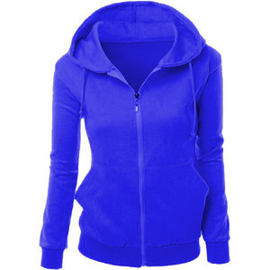 Sudadera con capucha extragrande de algodón para mujer, con logo frontal, efecto lavado, cómoda, de invierno, lisa, con cremallera, forro polar, a cuadros, de manga larga - Product Image 4