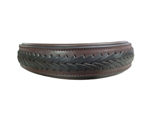 Luxury Crystal Leather <b>Dog</b> <b>Collar</b> Double Stitch Padded Premium Pet Accessory - Product Image 1
