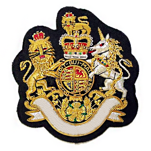 Handmade Golden Customized Embroidery Badges-Eco-Friendly Nickel-Free Luxury Custom Design - Product Image 1