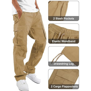 <b>Men</b> Multi Pocket Cargo Pants Spring Autumn Casual <b>Overalls</b> European American Style Manufactured in Bangladesh - Product Image 5