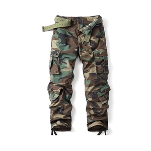 Men's Camouflage Hunting Pants Multi Pockets Rip-Stop Canvas Hunting Wear Autumn Style - Product Image 1
