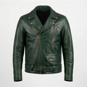 Veste en cuir pour moto NAI-0526A, manteau de motard tendance, vêtements de moto robustes, équipement de protection pour la conduite, couleur personnalisable - Product Image 1