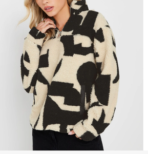 Sudadera informal con estampado de árbol de Navidad y purpurina para mujer, sudadera holgada de manga larga con tejido gofrado, sudadera con capucha para mujer - Product Image 1