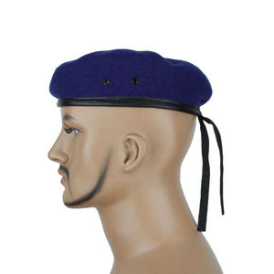 Men's <b>Navy</b> Blue Wool Beret Cap Casual Style Four Seasons <b>Hat</b> for Adults 56-58CM Head Circumference - Product Image 2
