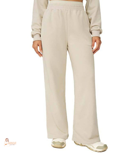 Pantalon droit en toile pour femme, nouvelle collection, couleur unie, automne, écologique, avec fermeture éclair, coupe décontractée, taille mi-basse - Product Image 1