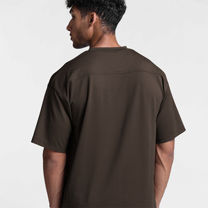 T-shirts de sport à manches courtes pour hommes, logo personnalisé imprimé, 100% coton, doux, de haute qualité, coupe régulière, respirant, respectueux de l'environnement - Product Image 3