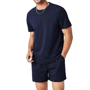Wholesale Force 2 Win Customized Printed Men's Summer Casual Breathable Polyester/Cotton <b>Knitted</b> Workout Quick Dry Seamless <b>Sets</b> - Product Image 1