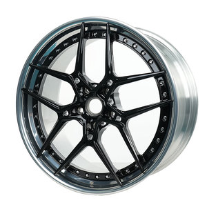 Cerchi Forgiati Personalizzati 5X120 in Due Pezzi con Bordo Lucidato Nero a Razze, Disponibili in 17, 18, 19, 20, 21, <span class=keywords><strong>22</strong></span>, 23, 24 Pollici - Product Image 2