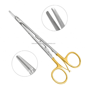 Porte-aiguille Diethrich TC de haute qualité avec mâchoires en carbure de tungstène 1,0 mm, instrument chirurgical en acier inoxydable 18 cm - Product Image 1