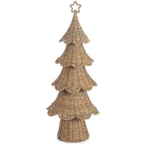 Wholesale Handmade Wicker Seagrass Decorate Christmas Tiered <b>Tree</b> <b>Ornaments</b> Rustic Holiday Decor - Product Image 1