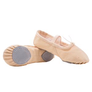 Chaussures de ballet professionnelles en satin et cuir souple pour femmes, couleur personnalisée, confortables en coton, vente en gros - Product Image 4