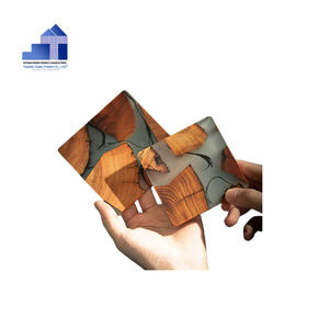 Sous-verres en résine époxy bois écologiques, peints à la main, carrés verts, pour la décoration intérieure, fabriqués au Vietnam – Nouveauté 2026, Vente Flash - Product Image 6