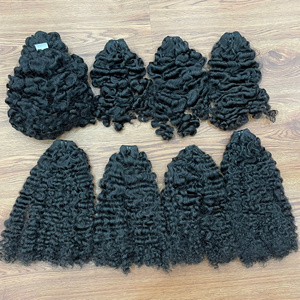 Extensiones de cabello de trama rizada birmana de tendencia caliente 2025 colores negros cabello humano vietnamita virgen listo para enviar 100% - Product Image 3