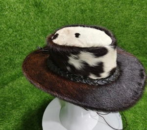 Sombrero de vaquero con estampado de vaca y piel sintética, estilo informal para hombre, primavera y verano, para adultos, 56-58 cm - Product Image 3