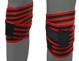 ผ้าพันเข่าแบบยืดหยุ่นพิเศษสำหรับงานหนัก ช่วยพยุงและรัดข้อเข่า เหมาะสำหรับยกน้ำหนัก ออกกำลังกาย ฟิตเนส สควอท - Product Image 2