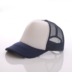 Wholesale Custom Patch Logo 5-Panel Mesh Baseball Cap Classic <b>Plain</b> Terry Truckers Hat for Men Gorras Mens Cotton Trucker - Product Image 4