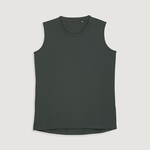 Camiseta sin Mangas para Mujer, Cuello Redondo, Color Sólido, Tejido de Punto, Secado Rápido, Estilo Deportivo, Largo Regular, 100% Poliéster - Product Image 5