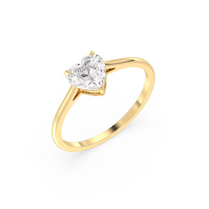 Anillo de Compromiso REYES con Diseño Clásico en Forma de Corazón, Moissanita de 1.06 Quilates para Mujer, Certificado GRA, Plata de Ley 925 - Product Image 1