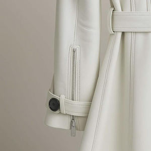 เสื้อโค้ทหนังแท้สำหรับผู้หญิง หนังแกะ หนังวัว ดีไซน์ทันสมัย ใส่ได้ทุกวัน สำหรับฤดูหนาว - Product Image 6