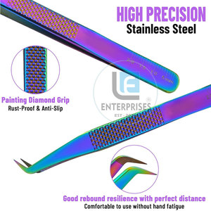 Pinces à extensions de cils en stock, livraison directe d'usine, pinces à extensions de cils les plus vendues - Product Image 6