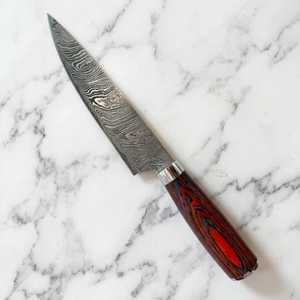 Cuchillo de Chef de Acero de Damasco SHARP POINT TRADES de 8 Pulgadas con Punta Caída, Mango de Madera, Borde Recto, Grado Industrial, Hoja de Cambio Rápido 2 - Product Image 1