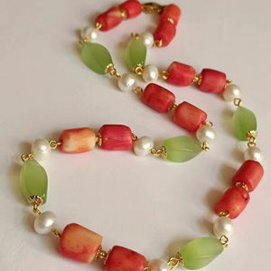 Elegante Collar de Aleación de Cobre con Forma de Número, Cadena de Perlas y Diamantes, Estilo Lindo, Accesorio Religioso de Luna para Boda - Product Image 1