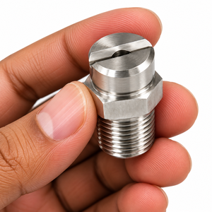 หัวฉีดสเปรย์สแตนเลสสตีล ผลิตด้วยเครื่อง CNC พร้อมเกลียวตัวผู้แบบหกเหลี่ยมและอะแดปเตอร์แบบมีร่อง - Product Image 3
