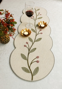 Chemin de table perlé de luxe personnalisé, fait main, écologique, durable, léger, ajustable, épaisseur 5 mm, Ali Fashion Art - Product Image 3