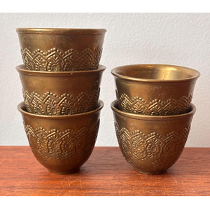 ถ้วยไข่ทองเหลืองชุบทองขัดเงาแบบโบราณ 5 ชิ้น สำหรับโต๊ะอาหารเช้า ใช้ได้กับเครื่องล้างจาน - Product Image 1