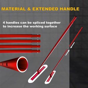 เกรียงปาดปูนสแตนเลสขนาด 48x12 นิ้ว พร้อมด้ามจับแบบประกอบได้ 4 แบบ สำหรับงานฉาบปูน - Product Image 4