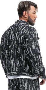 Chaquetas Vaqueras de Invierno con Cuello Alto para Hombre, Marca Boomletcorp, las Más Populares, Color Negro Cómodo con Estilo Desgarrado, Alta Calidad - Product Image 3